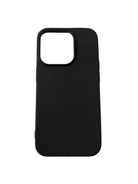 iPhone 14 Pro ile Uyumlu Cappy Silikon Kılıf Siyah ürün görseli 1