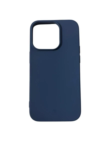 iPhone 14 Pro ile Uyumlu Cappy Silikon Kılıf Lacivert ürün görseli 1