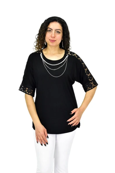Kadın Kısa Kol Baskılı Bluz BGL-ST04708 ürün görseli 1