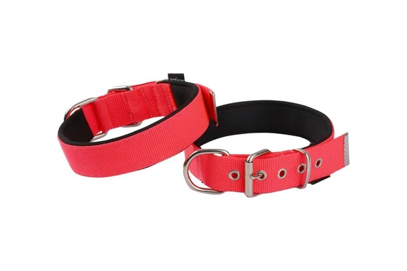 Actirex Neon Yumuşak Doku Köpek Boyun Tasma Red Medium 3cmx58cm ürün görseli 1