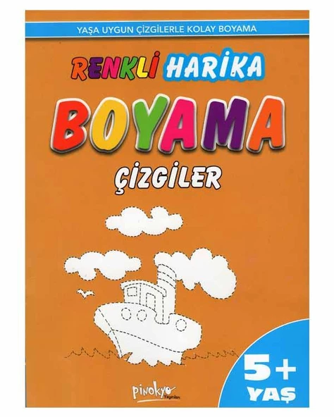 Renkli Harika Boyama Çizgiler Pinokyo Yayınları ürün görseli 1