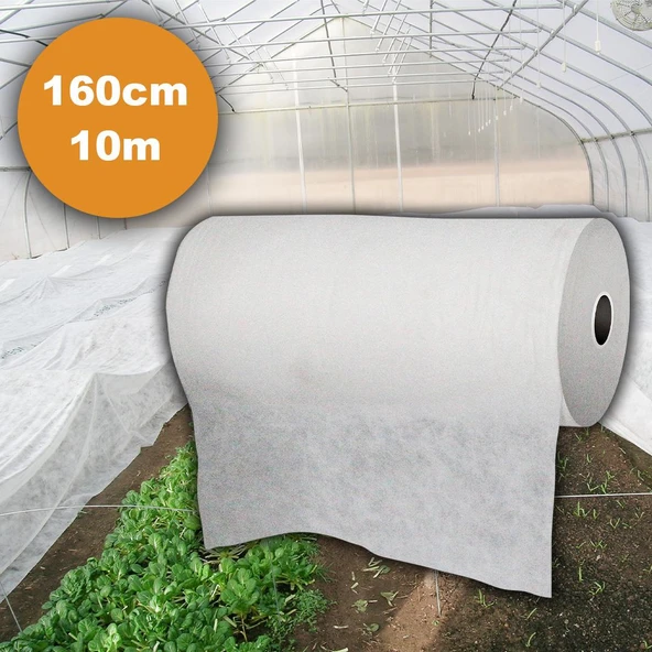 160cm X 10m AGRİL ISI DON PERDESİ, ZİRAİ DON KIRAĞI ÖRTÜ METRE 19gr ürün görseli 1