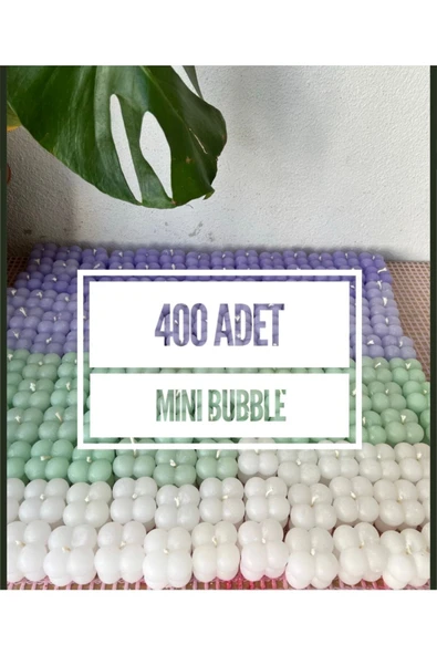 400 Adet Mini Bubble Toptan Mum Satışı Renkli ve Kokulu ürün görseli 1