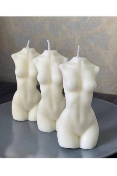 Kadın Mum 3 Lü Set Tasarım Mum Dekoratif Mum ürün görseli 1
