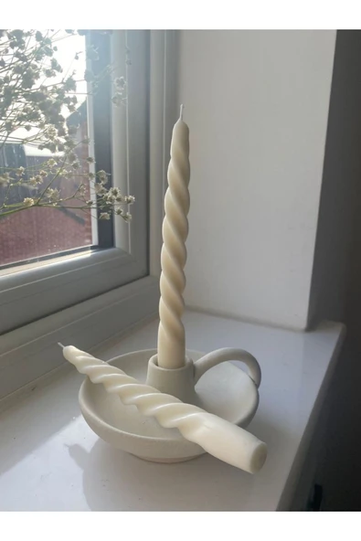 2’li Beyaz Twist Mum ürün görseli 1