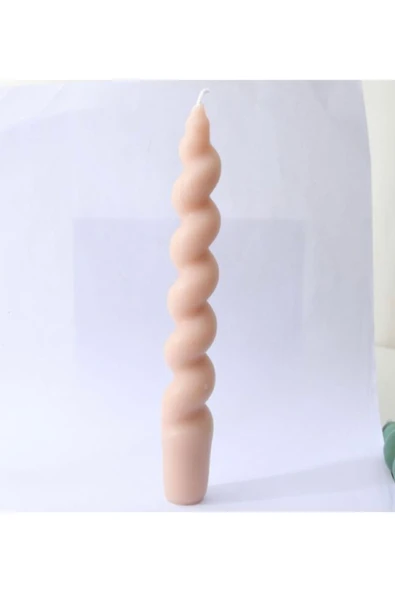 Yavruağzı Spiral Burgu Kokulu Şamdan Mum ürün görseli 1