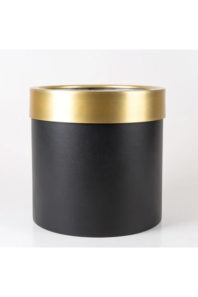 35x35 Cm Siyah-gold Yüzüklü Darbuka Saksı ürün görseli 1