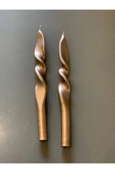 2li Bronze Burgu Şamdan Dekoratif Mum ürün görseli 1