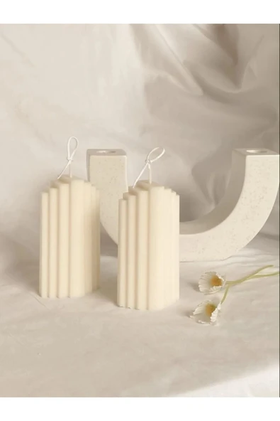 Soya Wax Dekoratif 2li Buz Dağı Firüglü Dekoratif Mum ürün görseli 1