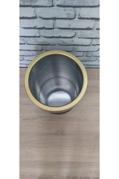 40×30 Darbuka Saksı Gold Kemerli - Resim 2