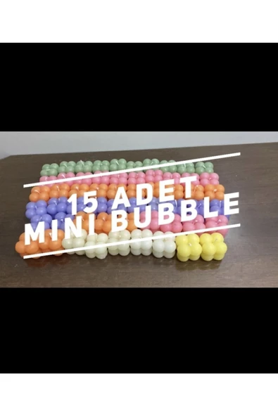 15 Adet Özel Mini Bubble Mum Davet Nikah Söz Nişan Kına Hediyeliği ürün görseli 1