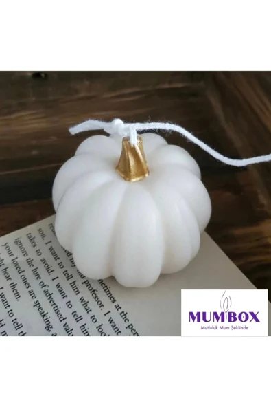 Mini Beyaz Kabak Kokulu Mum ürün görseli 1