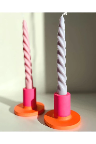 2’li Twist Mum Lila Pembe Renkli ürün görseli 1