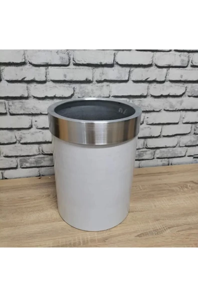 Beyaz Darbuka Saksı 40×30 - Resim 2