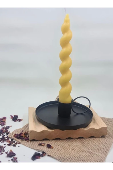 Sarı Şamdan Burgu Kokulu Spiral Mum ürün görseli 1