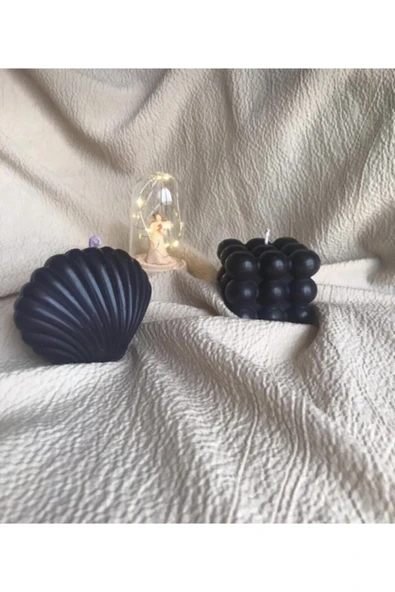 Siyah Renk Kokulu Bubble Ve Istiridye Mum ürün görseli 1
