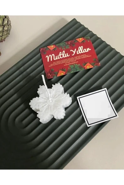 Dekoratif Kar Tanesi Mum Yılbaşı Mumu Yeni Yıl New Year ürün görseli 1
