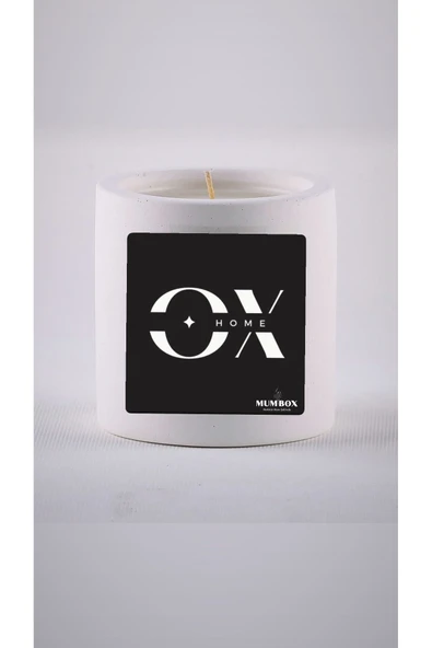 Oxhome Dekoratif Beton Mum Bardak Obje Kokulu Mumbox ürün görseli 1