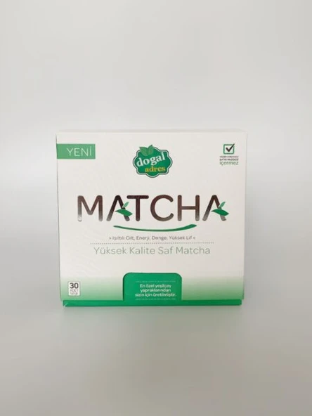 DOĞAL ADRES MATCHA (30 ADET ŞASE) 60 GR ürün görseli 1