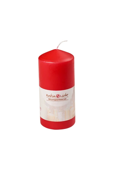 Kırmızı Silindir Mum 150x75mm ürün görseli 1