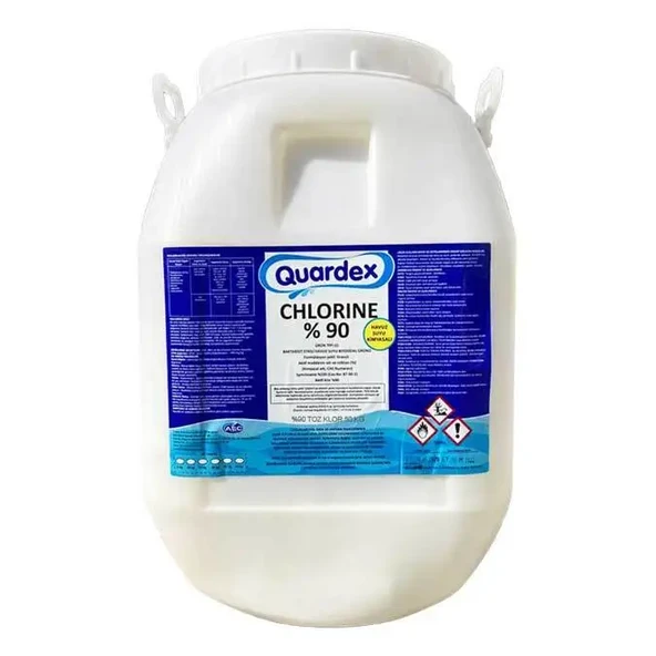 GRANÜL AKTİF %90 KLOR PLASTİK QUARDEX 50KG ürün görseli 1
