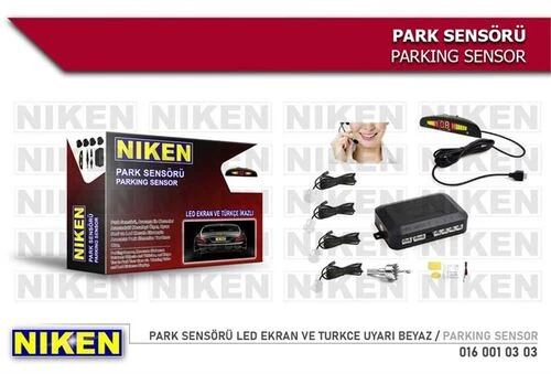 Niken 0160010303  PARK SENSÖRÜ LED EKRAN VE TURKCE UYARI BEYAZ ürün görseli 1