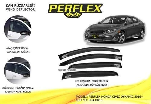 Perflex PD4 Pd4-hd16 Cam Rüzgarlığı Mugen Tip 4 Parça Honda Civic Dynamıc 2016- ürün görseli 1