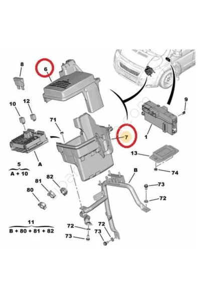 PSA 6500.CV Peugeot  Sigorta Kutusu Kapağı Jumper Iıı ürün görseli 1