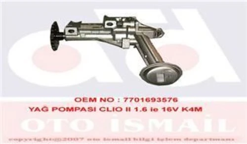 Renault 7701693576   YAĞ POMPASI CLIO II KANGOO MEGANE LAGU ürün görseli 1