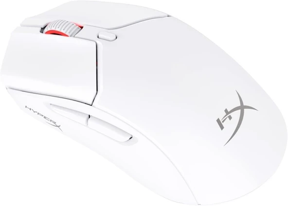 HyperX Pulsefire Haste 2 Beyaz Makrolu Şarjlı Optik Kablolu/Kablosuz Oyuncu Mouse Teşhir ürün görseli 1