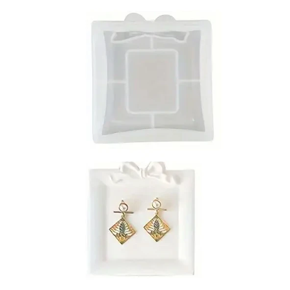 Silikon Avrupa Dantel Fiyonk Tasarımlı Silikon Kalıp 10x10.9 CM ürün görseli 1