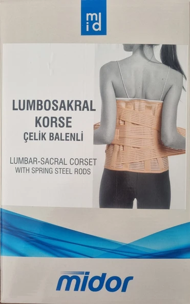 Midor Lumbosacral Çelik Korse 32Cm Bedensiz ürün görseli 1