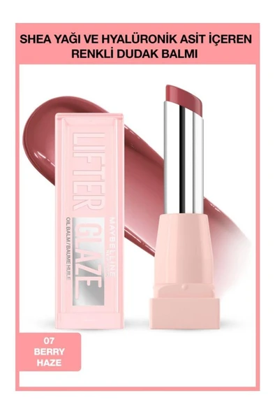 Maybelline New York Lifter Glaze Shea Yağı ve Hyalüronik Asit Renkli Dudak Balmı -07 Berry Haze ürün görseli 1