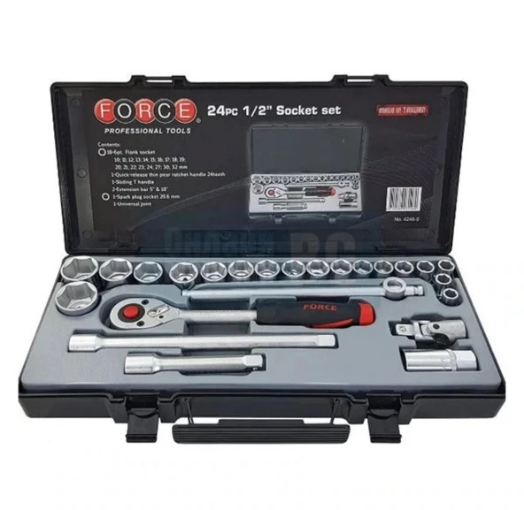 Force 24 Parça 1/2" Lokma Takımı Profesyoneller İçin ürün görseli 1