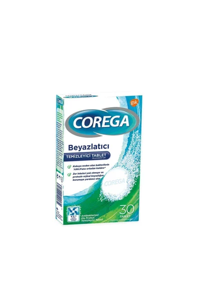 COREGA Diş Protezi Beyazlatıcı Temizleyici 30 Tablet ürün görseli 1