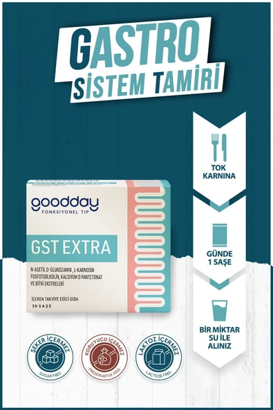GOODDAY Gst- Extra 30 Saşe Bitkisel Besin Takviyesi - Resim 3