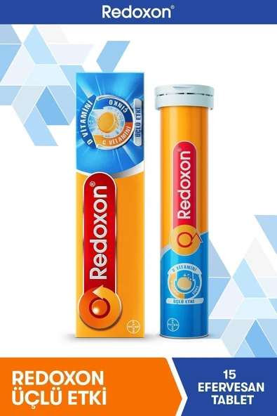 REDOXON Üçlü Etki 15 Efervesan Tablet I 1000 Mg C Vitamini, D Vitamini Ve Çinko Içeren Takviye Edici ürün görseli 1