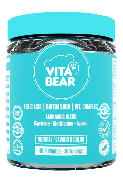 VİTA BEAR Çiğnenebilir Saç Vitamini Strong Hair 60 Gummy ürün görseli 1