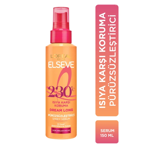 L'Oréal Paris Elseve Dream Long Isıya Karşı Koruyucu & Pürüzsüzleştirici Sprey Serum 150ml ürün görseli 1