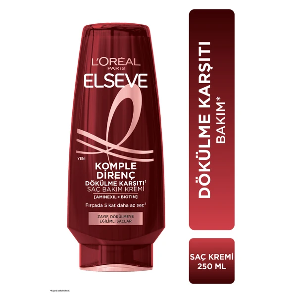 L'Oréal Paris Elseve Komple Direnç Dökülme Karşıtı Bakım Kremi 250ml ürün görseli 1
