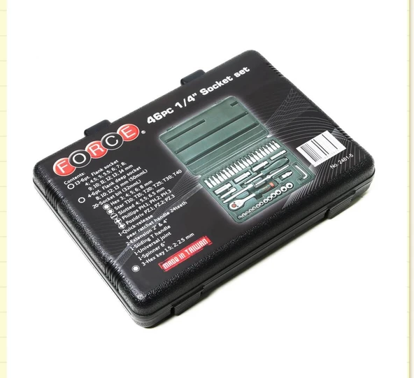 Force 46 Parça 1/4" Lokma Cırcır Takımı - Resim 3