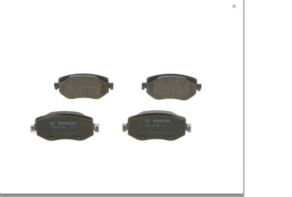 0986424386 Renault Megane 4 Ön Fren Balatası Bosch Marka ürün görseli 1