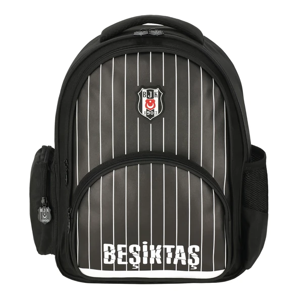 Beşiktaş Çubuk Desenli Suni Deri Okul Sırt Çantası 25352 ürün görseli 1