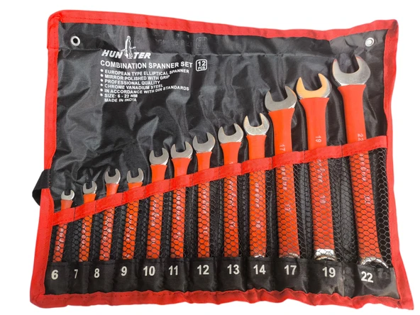 Hunter 12 Parça Kombine Anahtar Takımı İzole Saplı ( Bez çantalı ) ürün görseli 1