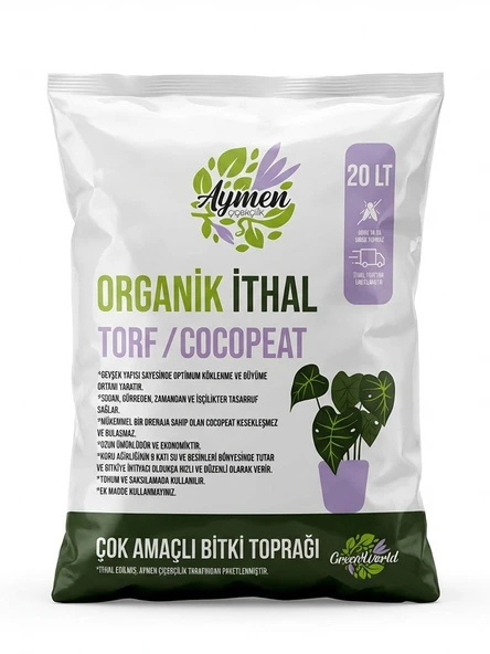 20 Litre ithal Torf Cocopeat Ponza özel Karışım Saksı Harcı Çiçek Ve Bitki Toprağı ürün görseli 1