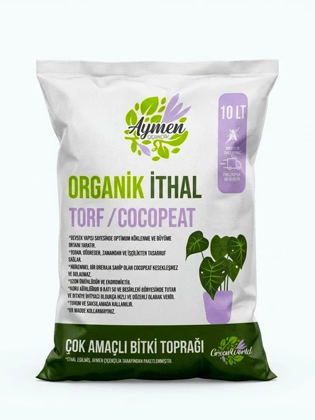 10 Litre Ithal Torf Cocopeat Ponza Taşı Özel Karışım Saksı Harcı Bitki Toprağı - Kokopit ürün görseli 1