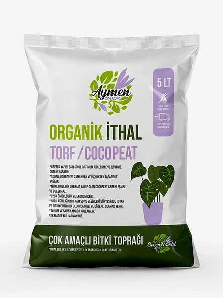 5 Litre Ithal Torf Cocopeat Ponza Taşı Özel Karışım Saksı Harcı Bitki Toprağı - Kokopit ürün görseli 1