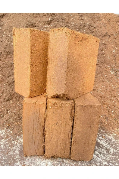 Aymen Çiçekçilik 5 Adet 300 - 325 Litre Sıkıştırılmış Hindistan Cevizi Torfu - Blok Ithal Organik Cocopeat Kokopit 5 Adet ürün görseli 1