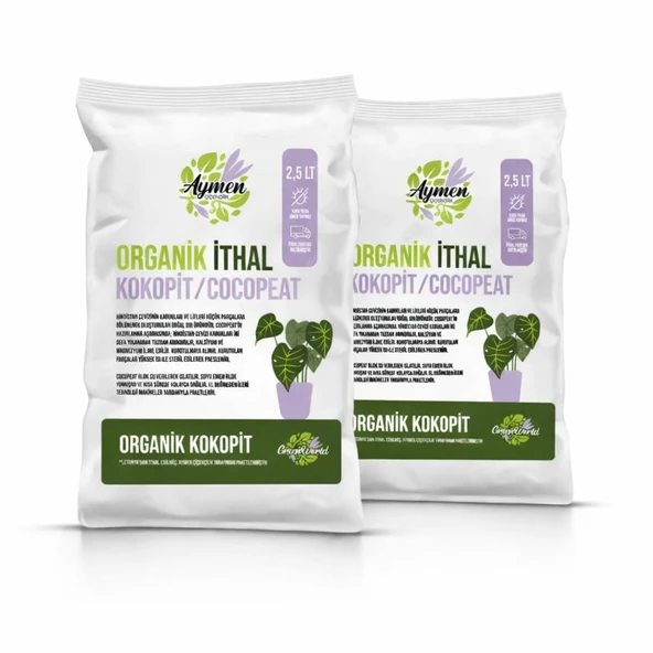 2 Adet Özel Karışımlı Cocopeat Ponza Katkılı 2,5 Litre Iç Ve Dış Mekan Bitki Yetiştirme Toprağı ürün görseli 1