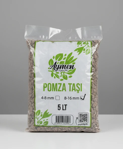 8-16 mm Ponza Taşı - Tarım Pomzası 5 Lt Paket - 5 Litre Volkanik Ponza Taşı ürün görseli 1